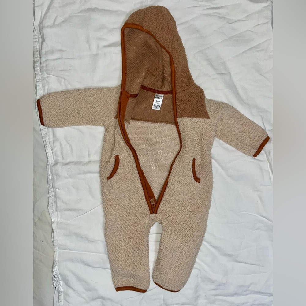 Carter’s Tan Hooded Kids One Piece